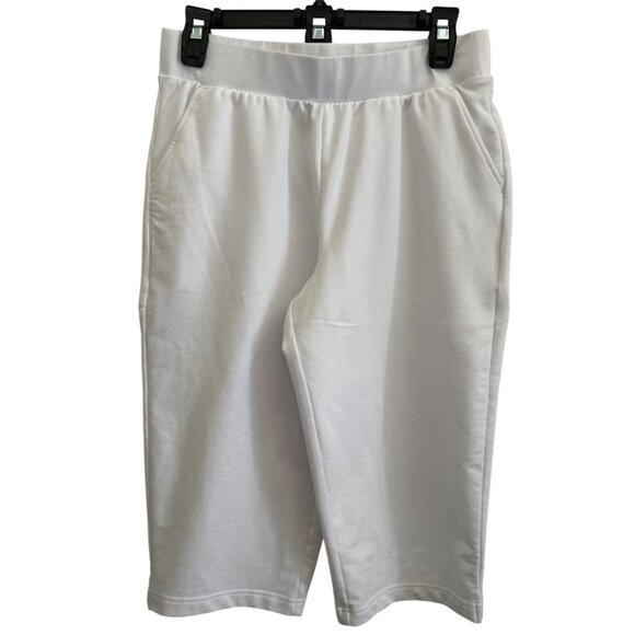 Croft & Barrow White Elastic Waist Skimmer Shorts Size S Casual Everyday Wear - Picture 1 of 7